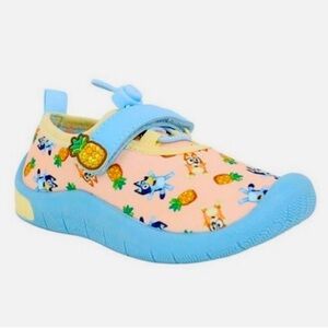 Bluey Kids Water Shoes w/ Pineapple Design Quick Drying Slip On, Size 11/12 New!